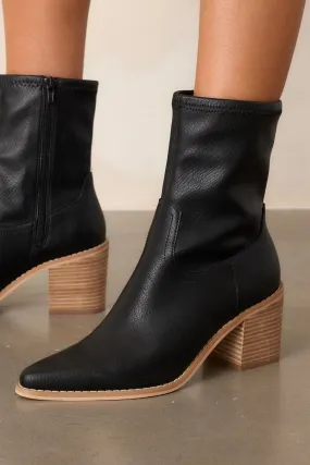 Stride In Style Black Ankle Boots