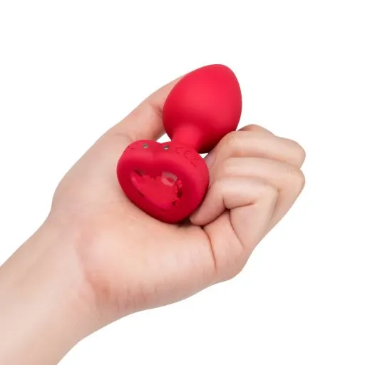 Vibrating Heart Shaped Jewel Plug w/Remote