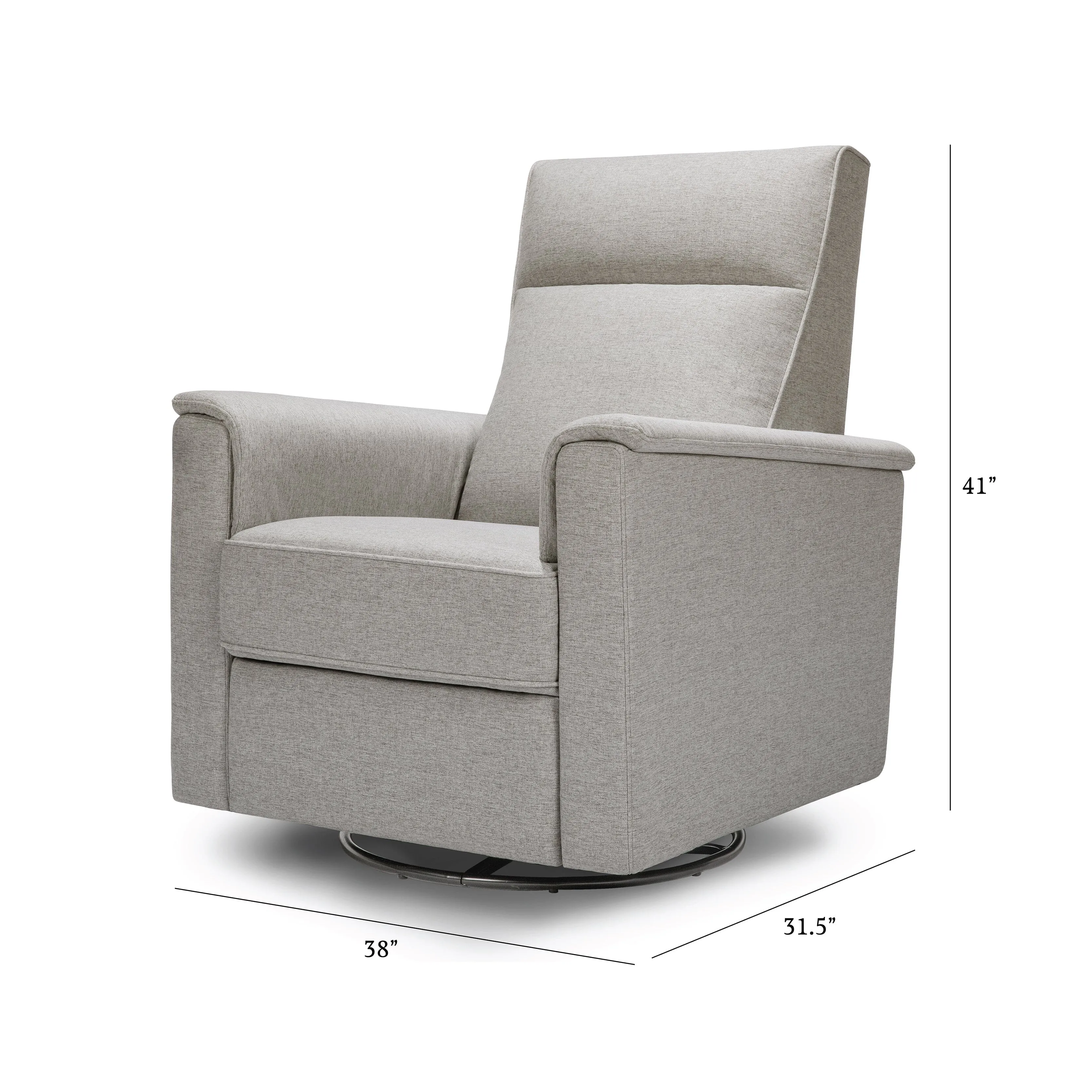 Willa Recliner in Eco-Performance Fabric | Water Repellent & Stain Resistant Grey