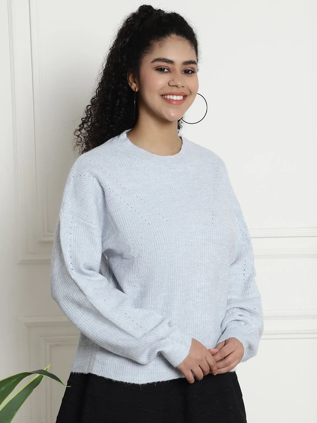 Women Blue Sweater