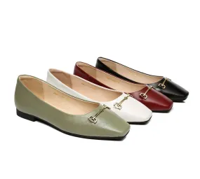 Women Leather Ballet Flats Olivia