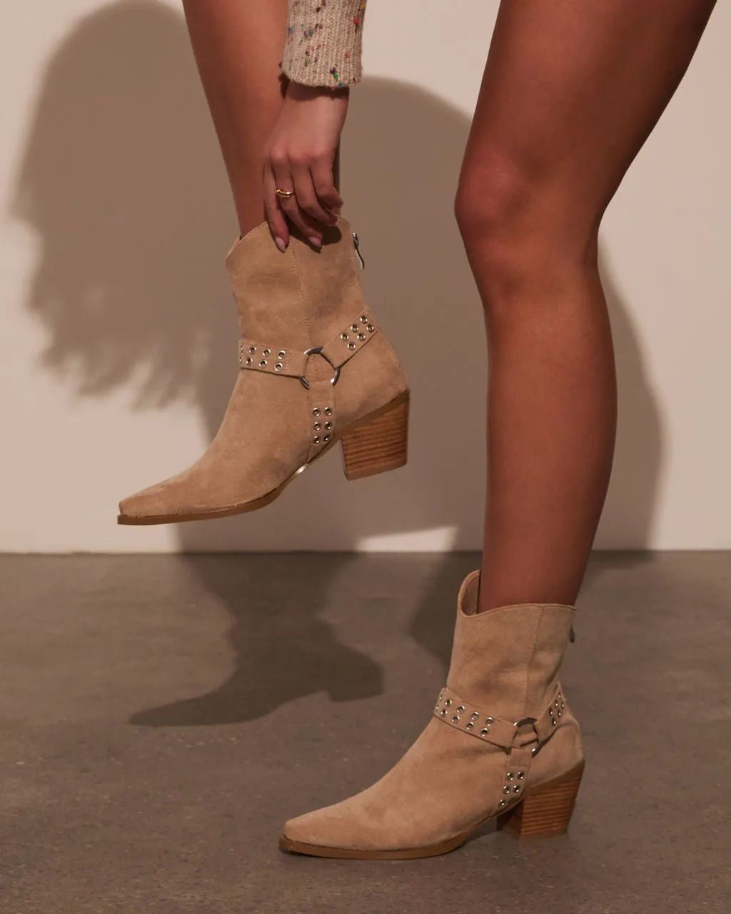 Wynnie Western Grommet Detail Booties